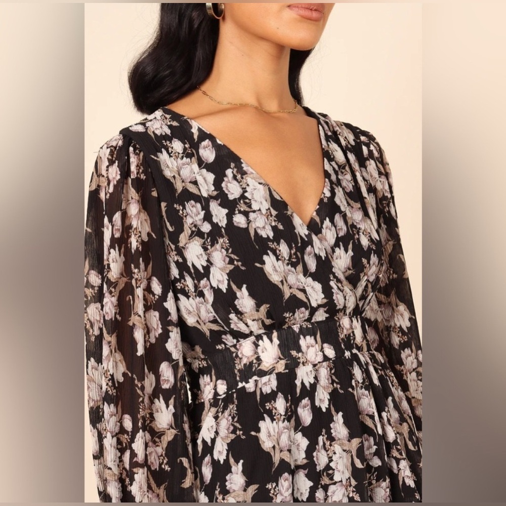 NWT Petal & Pup Adeline Floral Tiered Ruffle Long-Sleeve Feminine Mini Dress - Picture 4 of 12